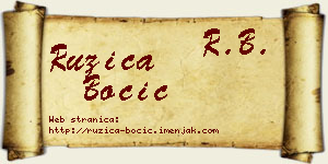 Ružica Bocić vizit kartica